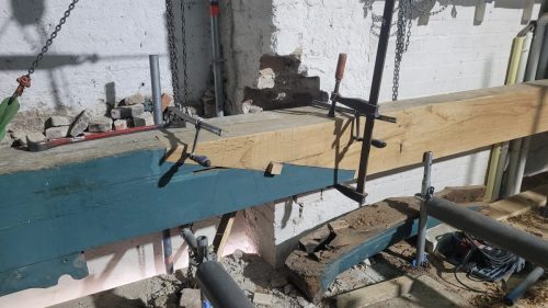 24 20250612 De nieuwe balk is verbonden met de oude trekbalkdelen